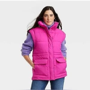 Women's Puffer Vest - Universal Thread Purple
